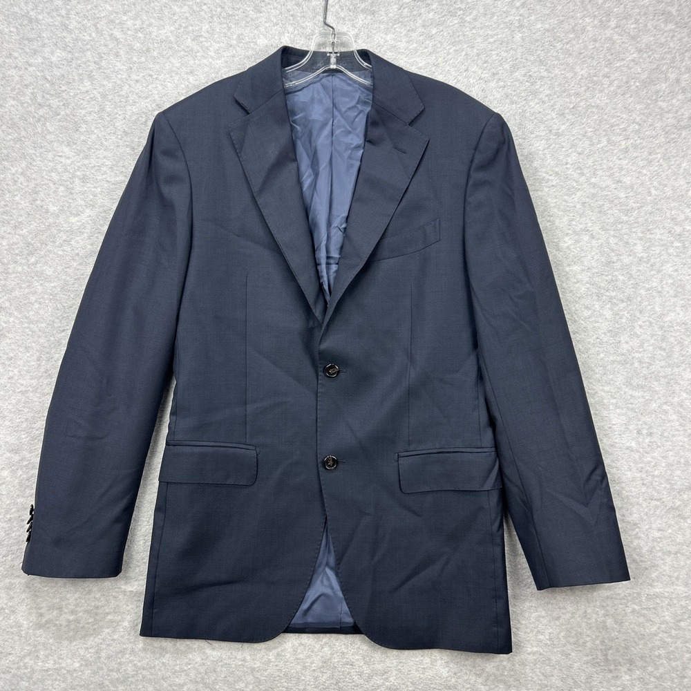 SuitSupply Blazer Men 38L Navy Vitale Barberis Canonico Super 110s Wool Jacket